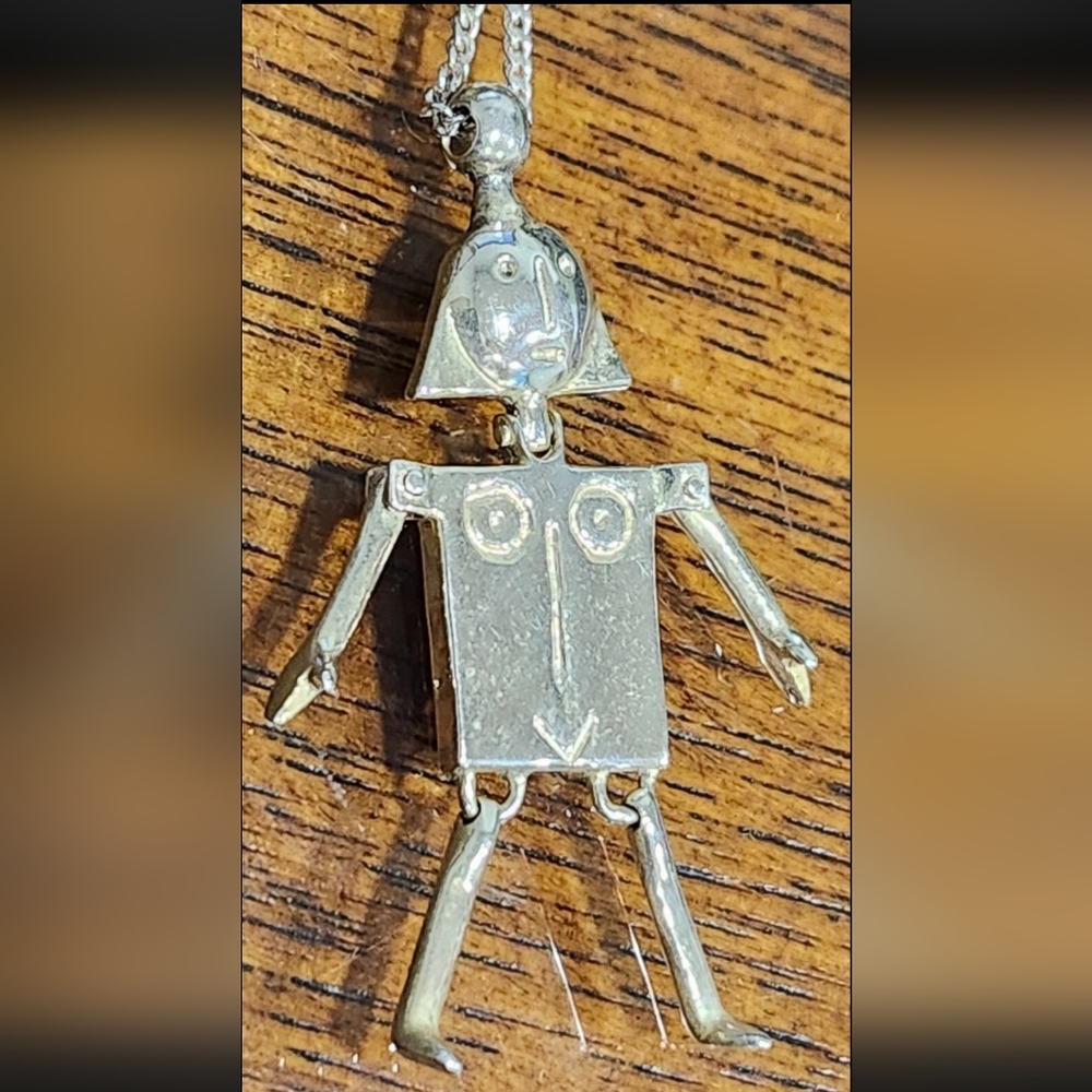 Sergio Bustamante Vintage Mexican Modernist Sterling Silver pendant